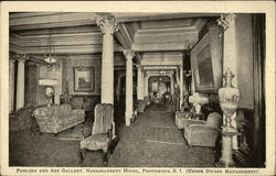 Parlour and Art Gallery, Narragansett Hotel Postcard