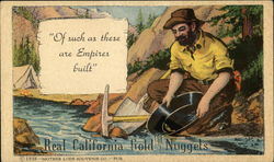 Real California Gold Nuggets "Of Such as These are Empires Built" Postcard