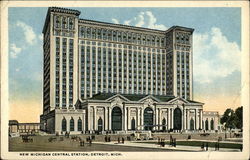 New Michigan Central Station, Detroit, Mich Postcard Postcard