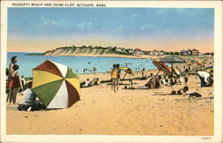 Peggotty Beach and Third Cliff, Scituate, Mass Massachusetts Postcard Postcard