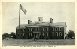 Post Headquarters - Fort Geo. G. Meade Fort Meade, MD Postcard Postcard