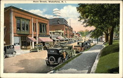 Main Street Wakefield, RI Postcard Postcard