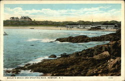 Bailey's Beach and Spouting Rock Newport, RI Postcard Postcard