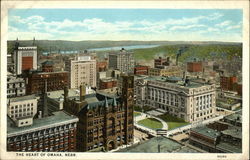 Bird's Eye View of the Heart of the City Postcard