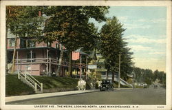 Lakeside Ave., The Weirs, Looking North Postcard