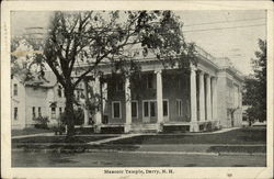 Masonic Temple Derry, NH Postcard Postcard