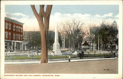 Monument Square and the Common Postcard