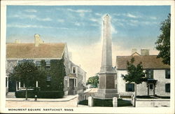 Monument Square Nantucket, MA Postcard Postcard