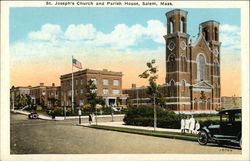 St. Joseph's Church and Parish House, Salem, Mass Massachusetts Postcard Postcard