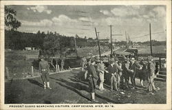 Provost Guard Searching Visitors, Camp Devens Ayer, MA Postcard Postcard