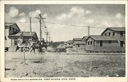 Infantry Barracks, Camp Devens Ayer, MA Postcard Postcard