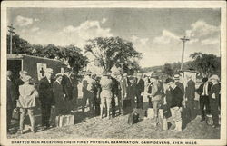 Drafted Men Receiving Their First Physical Examination, Camp Devens Ayer, MA Postcard Postcard