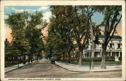 Hancock Street From Broadway Postcard