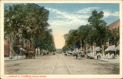 Avenue A Turners Falls, MA Postcard Postcard