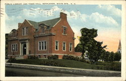 Public Library and Town Hall Bethlehem, NH Postcard Postcard