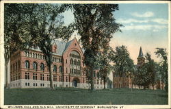 University of Vermont - Williams Hall and Old Mill Burlington, VT Postcard Postcard