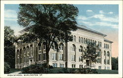 High School Burlington, VT Postcard Postcard