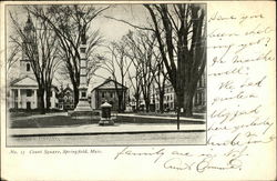 Court Square Springfield, MA Postcard Postcard