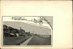 Boulevard Revere Beach, MA Postcard Postcard