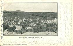 Bird's Eye View of Barre Postcard