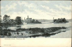 Kennebec River Fairfield, ME Postcard Postcard