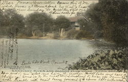 Sandusky River and Ogontz Club House Tiffin, OH Postcard Postcard