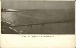 Sunset on Lake Ontario, Olcott Beach Postcard