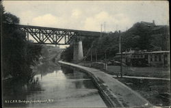 NYCRR Bridge Lockport, NY Postcard Postcard