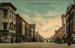 Main Street Looking West Postcard