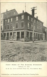 First Home of the Evening Standard New Bedford, MA Postcard Postcard