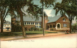 Public Library Malden, MA Postcard Postcard