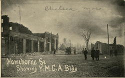 Hawthorne Street, Showing YMCA Bldg Chelsea, MA Postcard Postcard