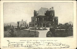 Residence of Governor William L. Douglas Postcard