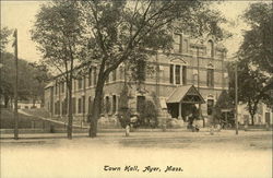 Town Hall Ayer, MA Postcard Postcard