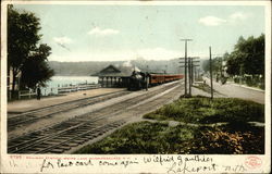 Railway Station, Weirs Lake Postcard