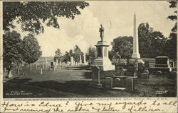 Soldier's Monument, Evergreen Cemetery Postcard