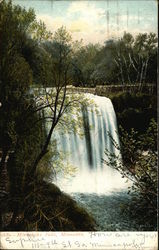 View of Minnehaha Falls Minneapolis, MN Postcard Postcard