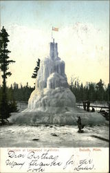 Fountain at Lakewood in Winter Postcard