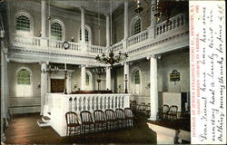 Interior of Jewish Synagogue, Touro St Newport, RI Postcard Postcard