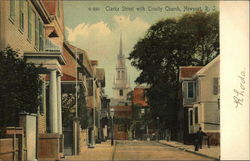 Clarke Street with Trinity Church Postcard