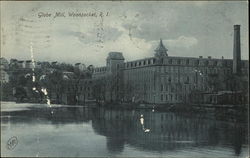 Globe Mill Woonsocket, RI Postcard Postcard