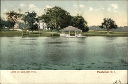 Lake at Daggett Park Pawtucket, RI Postcard Postcard