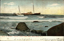 Wreck of Steamer "Spartan" Block Island, RI Postcard Postcard