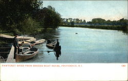 Pawtuxet River from Rhodes Boat House Postcard