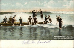 Surf at Narragansett Pier Rhode Island Postcard Postcard