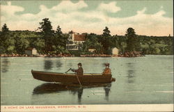 Home on Lake Waukewan Meredith, NH Postcard Postcard