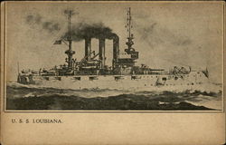 U.S.S. Louisiana Postcard