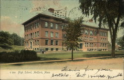 High School Medford, MA Postcard Postcard