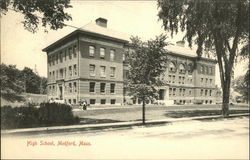 High School Medford, MA Postcard Postcard