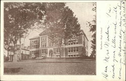 Marlboro High School Massachusetts Postcard Postcard